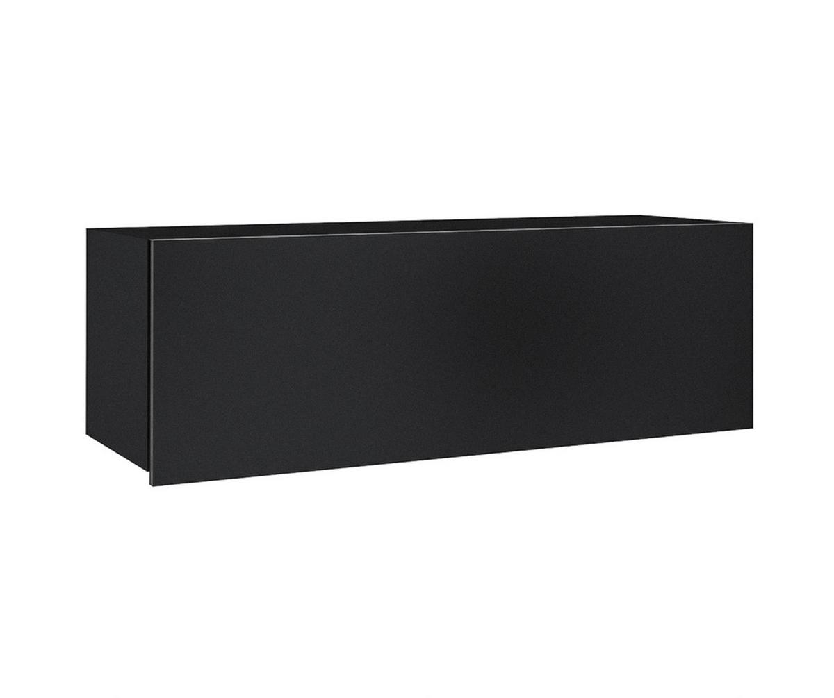 WOHNWAND Kossana 4 Modern Schwarz/Weiß 255/142/43 cm Modern Style - Schwarz/Weiß, Holzwerkstoff/Kunststoff (255/142/43cm) - AX Living