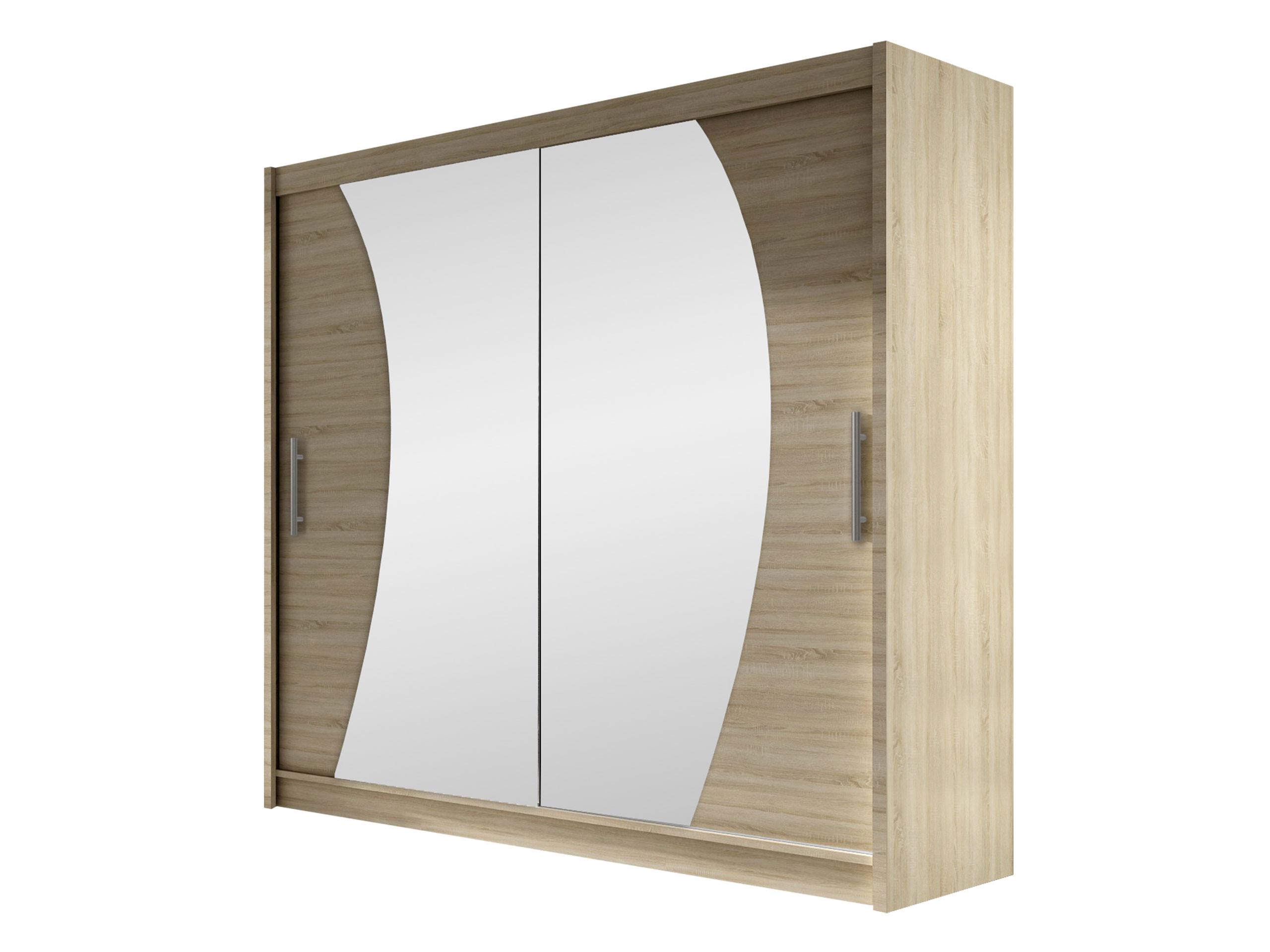 KLEIDERSCHRANK London IX - Silberfarben/Sonoma Eiche, Holzwerkstoff/Kunststoff (180/215/58cm) - MIRJAN24