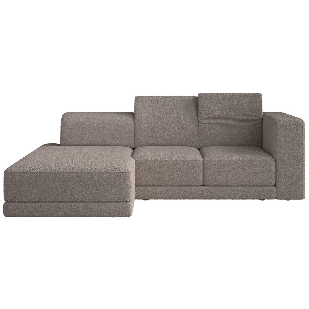 ECKSOFA Novals L-Form, 4-Sitzer, links 278 cm - Taupe/Schwarz, Holz/Kunststoff (278/168cm) - Selsey
