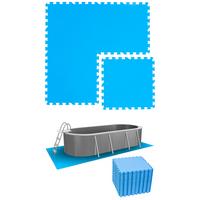 POOLMATTEN 9,5m² 40 EVA Matten 50 cm Blau - Blau, Kunststoff (50/50cm) - eyepower