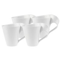 BECHER MIT HENKEL NewWave weiß 300 ml 4er Set - Weiß, Keramik (0.3L) - Villeroy & Boch