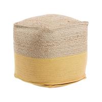 POUF Kirama 44/44/44 cm - Beige, Naturmaterialien (44/44/44cm) - Beliani