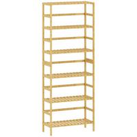 STANDREGAL Bambus Naturholz - Naturfarben, Holz/Bambusholz (26/161/60cm) - HOMCOM