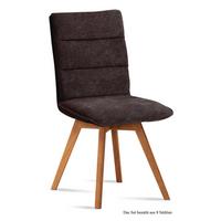 ESSZIMMERSTUHL (8er-Set) Dobra 47x92x60 Eiche geölt/Espresso - Eichefarben/Dunkelbraun, Kunststoff (60/92/47cm) - 58aufmkessel