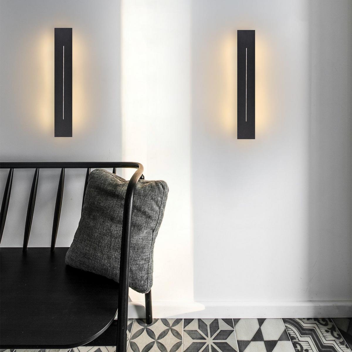 LED-WANDLEUCHTE Radiance 5/4/30 cm - Schwarz, Metall (4/30/5cm) - ZMH