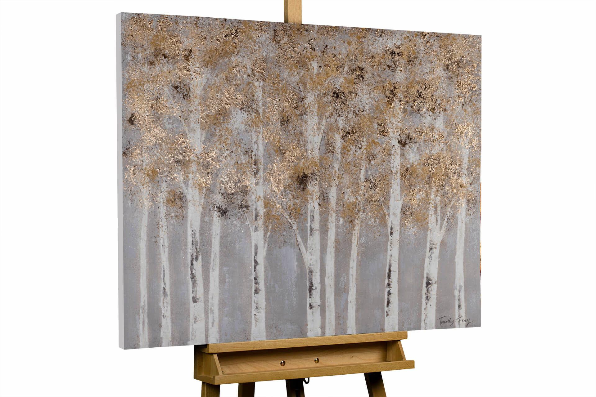 ACRYLBILD HANDGEMALT 100/75 cm - Grau, Holz/Textil (100/75cm) - KUNSTLOFT