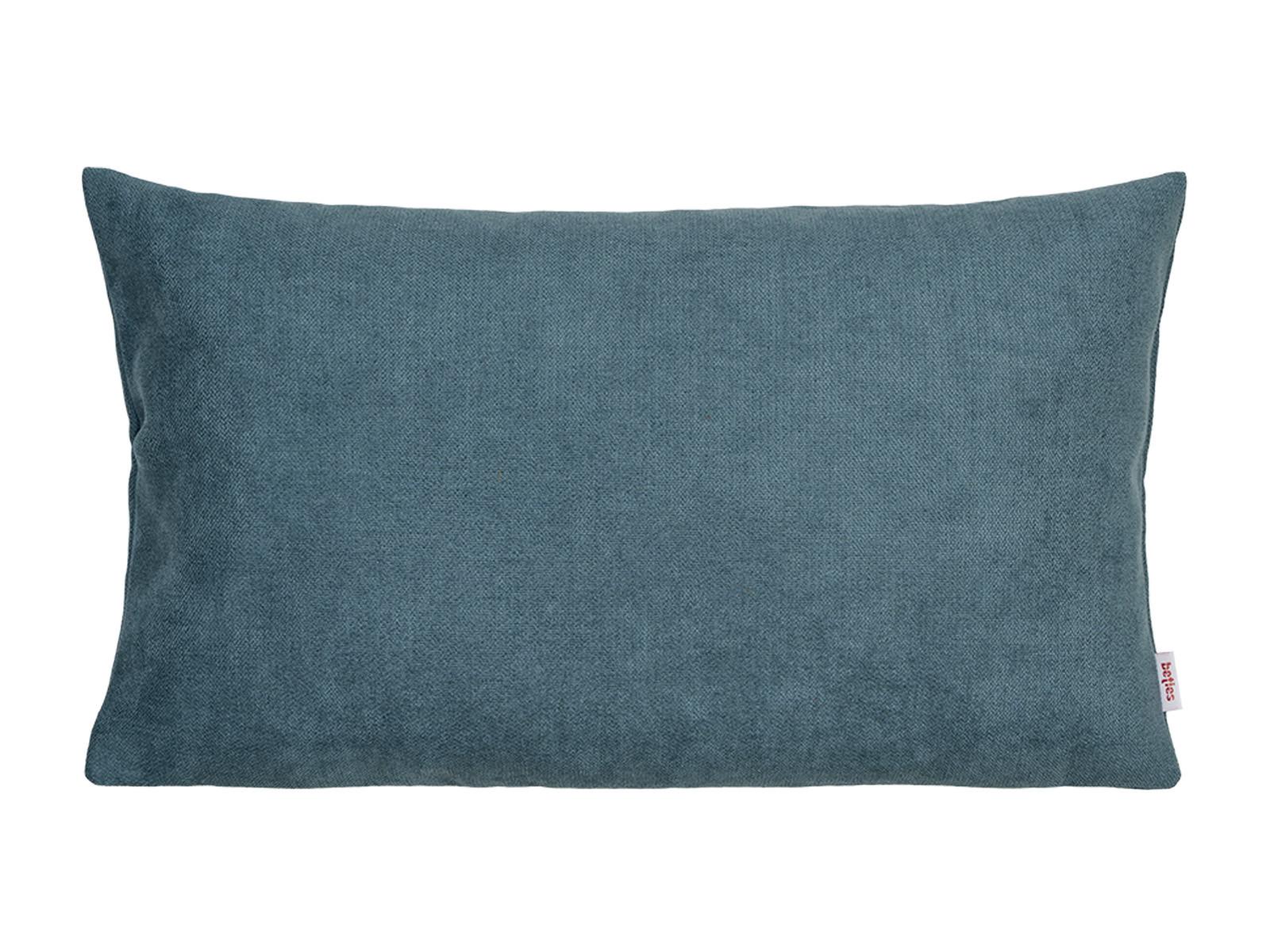 KISSENHÜLLE FarbTon Chenille-Haptik nordlicht-blau 50/30 cm - Blau, Textil (30/50cm) - beties Heimtextil
