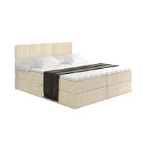 BOXBETT mit Matratze H4 und Lattenrost - LIRO - 200x200 - Beige Monolith - Beige, Holzwerkstoff/Kunststoff (200/200cm) - ALTDECOR