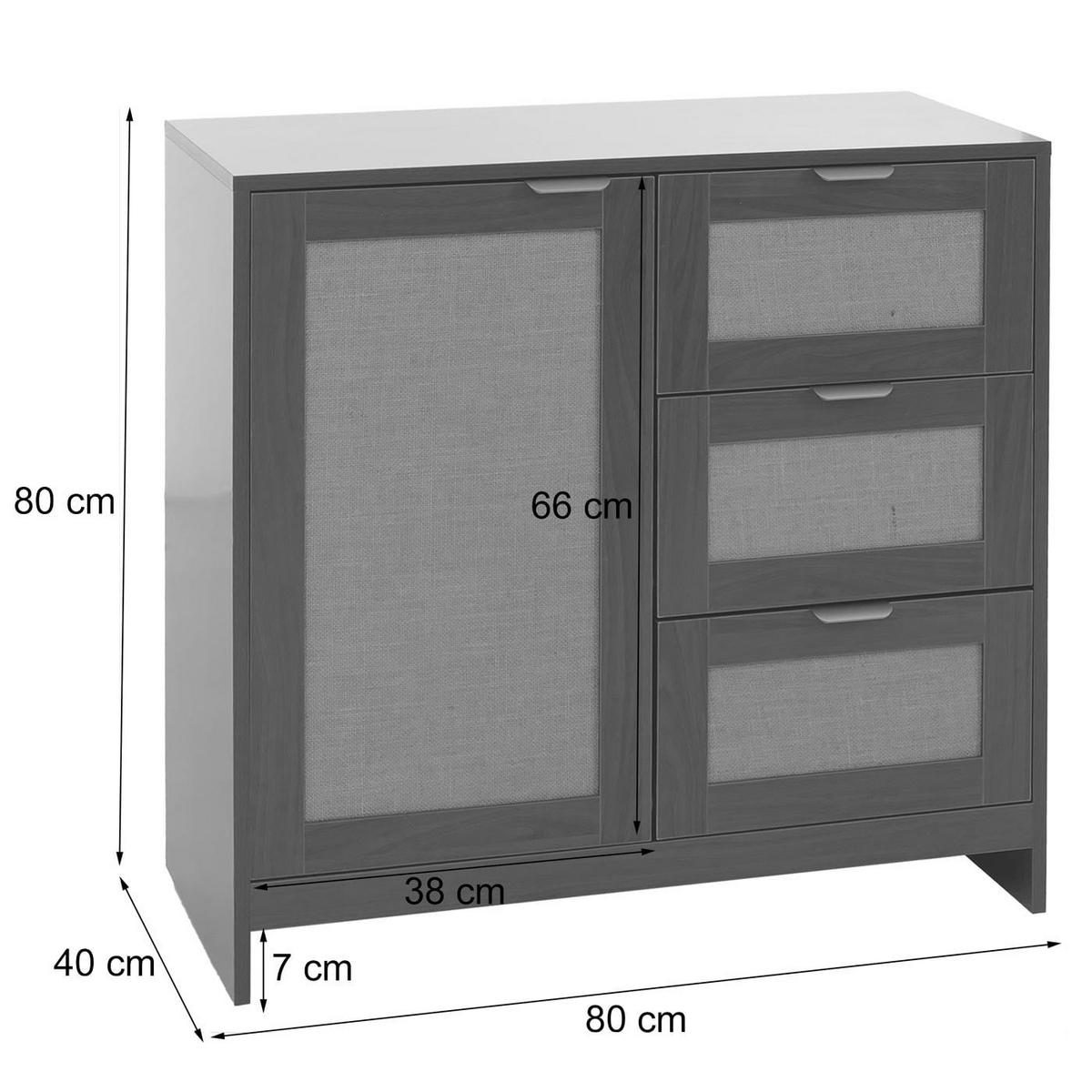 KOMMODE Weiß - Weiß, Holz (80/80/40cm) - MCW