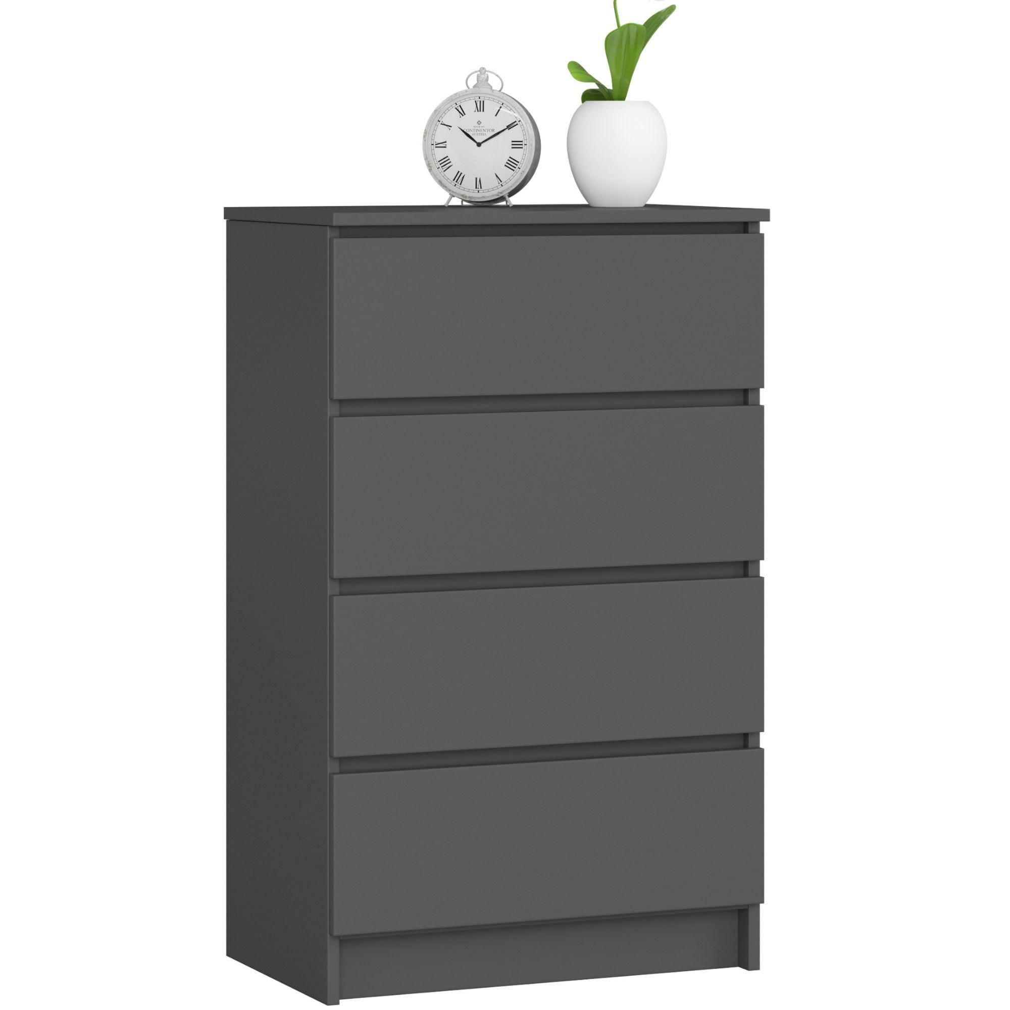 KOMMODE Graphit Grau 99/60/40 - Graphitfarben, Holzwerkstoff (60/99/40cm) - RAUMHIRSCH FURNITURE