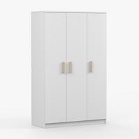 KLEIDERSCHRANK Jonas I 2D 19, 120/192/50, 3-türig, weiß - Weiß/Sonoma Eiche, Holzwerkstoff (120/194/50cm) - imoebel24