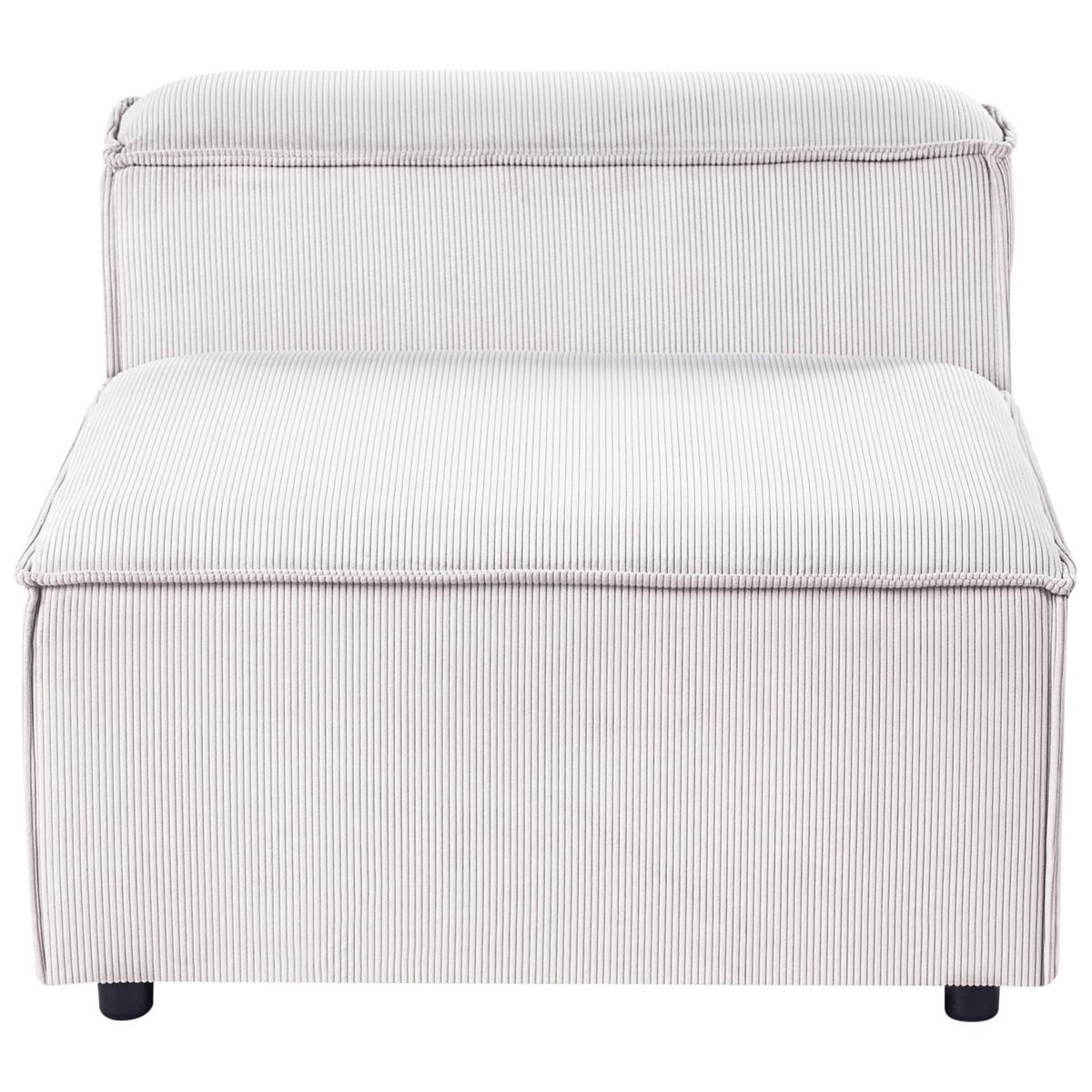 3-SITZER-MODULSOFA Cremeweiß Cord Ardal - Creme, Textil (328/68/120cm) - Beliani