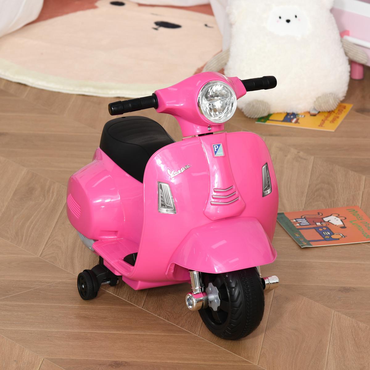 KINDERMOTORRAD Kunststoff Metall Rosa - Rosa, Kunststoff (66.5/38/52cm) - HOMCOM