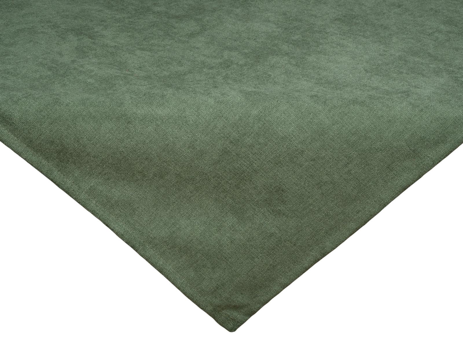 MITTELDECKE FarbTon Chenille-Haptik oliven-grün 80/80 cm - Dunkelgrün, Textil (80/80cm) - beties Heimtextil
