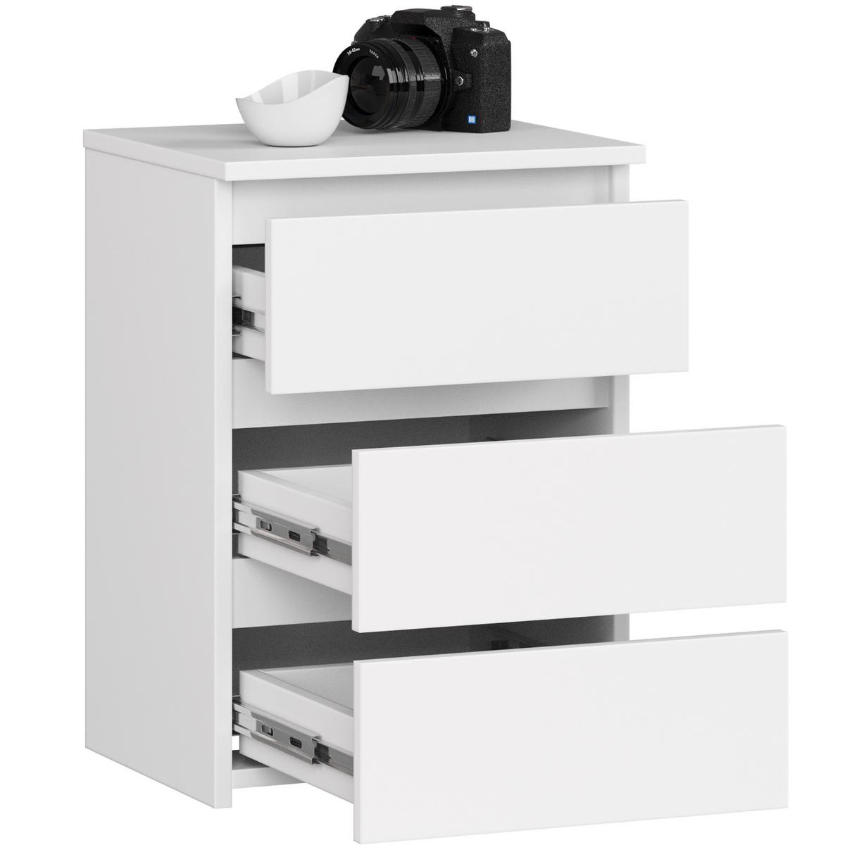 KOMMODE Weiß 57/40/35 - Weiß, Holzwerkstoff (40/57/35cm) - RAUMHIRSCH FURNITURE