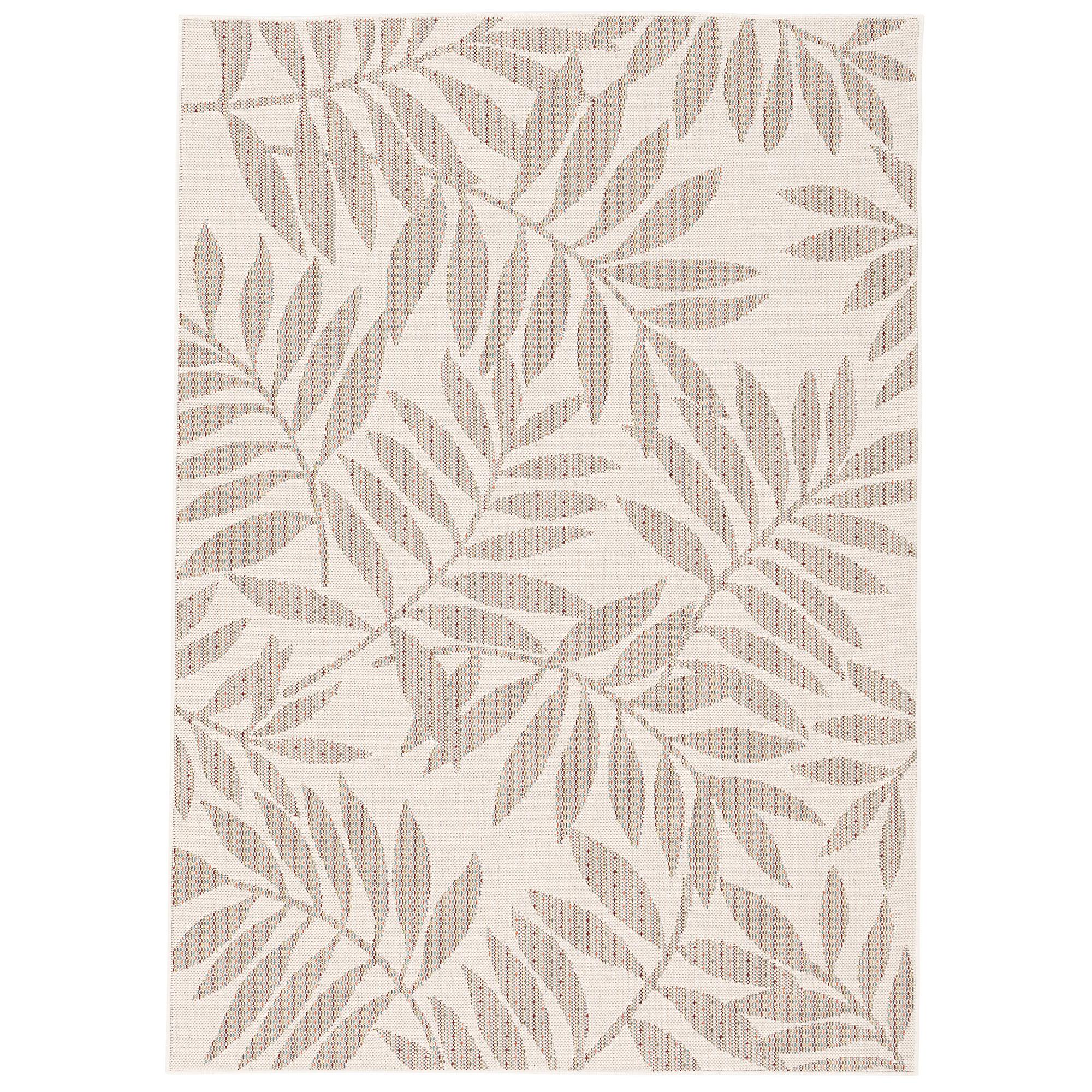 IN & OUTDOOR TEPPICH FLACHGEWEBE CAMPUS BLÄTTER - Beige, Textil (140/200cm) - Pergamon