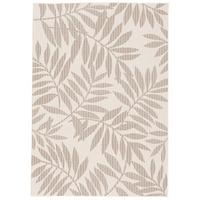 IN & OUTDOOR TEPPICH FLACHGEWEBE CAMPUS BLÄTTER - Beige, Textil (140/200cm) - Pergamon