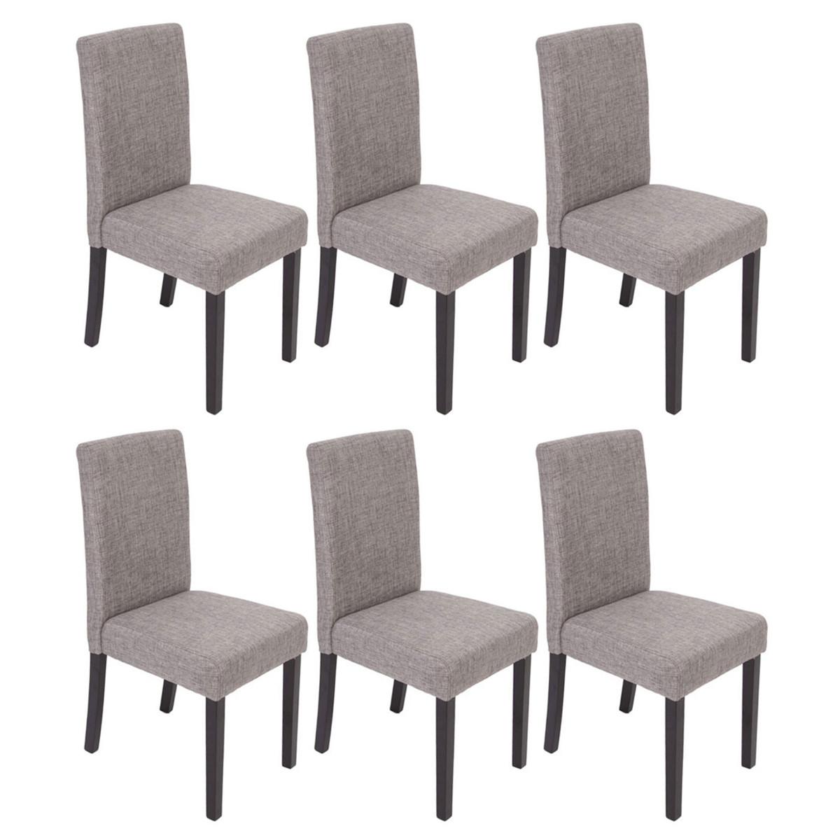 ESSZIMMERSTUHL Grau 6er-Set - Grau, Textil (43/90/48cm) - MCW