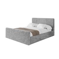 POLSTERBETT mit Bettkasten, Fußteil und Lattenrost, Boxbett mit Matratze H3/H4 - ALOVA-Z 120x200 Hellgrau - Hellgrau, Holzwerkstoff/Textil (120/200cm) - ALTDECOR