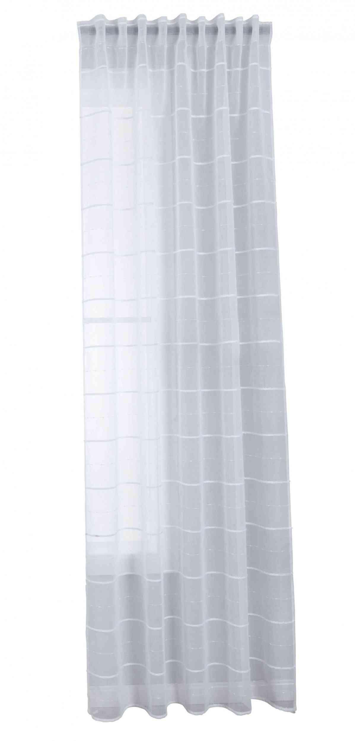 GARDINE LEINEN HxB 245x145 cm Natur Classic - Weiß, Textil (145/245cm) - Gardinenbox