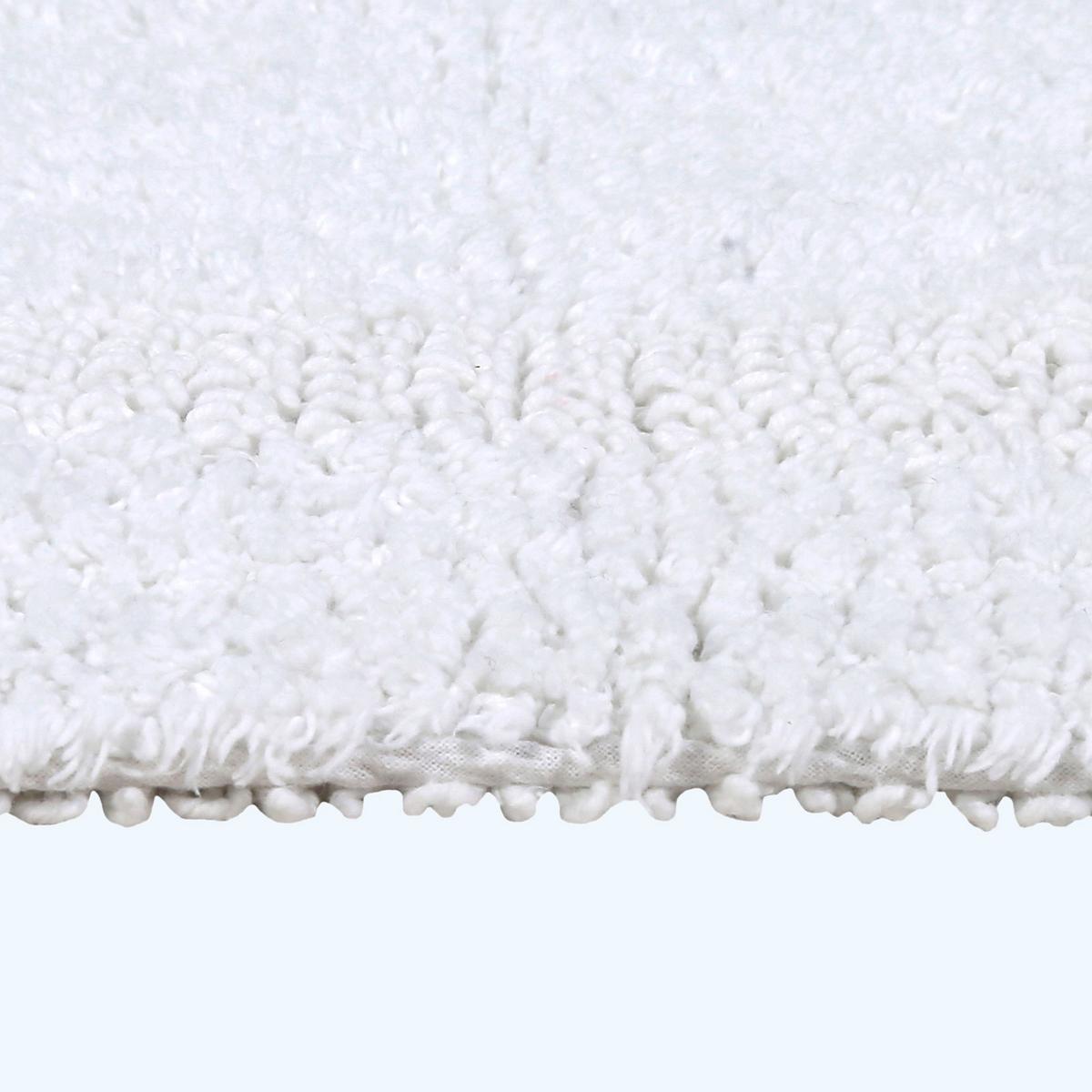 BADEMATTE 70/120 cm, 100% Baumwolle, wendbar - Weiß, Textil (70/120cm) - Homescapes