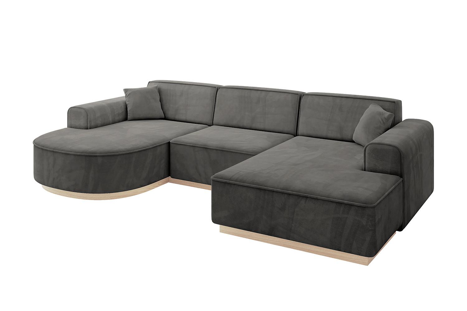 WOHNLANDSCHAFT ARRIO-U1 303x171x83 cm Anthrazit - Anthrazit, Holzwerkstoff/Textil (303/83/171cm) - ALTDECOR