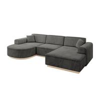 WOHNLANDSCHAFT ARRIO-U1 303x171x83 cm Anthrazit - Anthrazit, Holzwerkstoff/Textil (303/83/171cm) - ALTDECOR