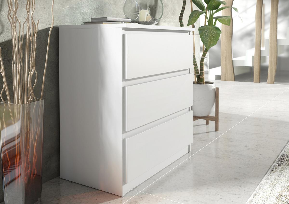 KOMMODE Weiß 70/79/39 - Weiß, Holzwerkstoff (70/79/39cm) - RAUMHIRSCH FURNITURE