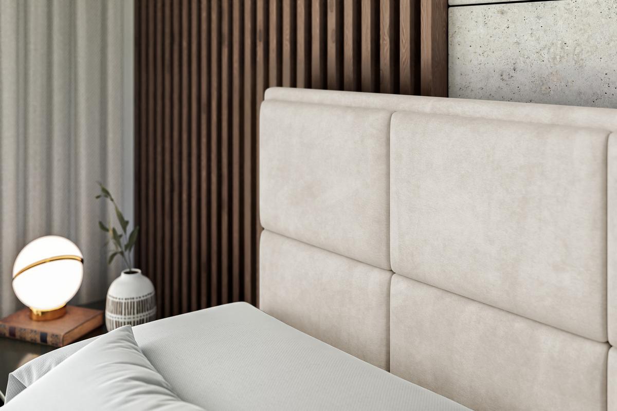 BOXSPRINGBETT NOVA KING - 140 x 200 - H3/H4 - Ecru - Ecru, Holzwerkstoff (140/200cm) - ALTDECOR