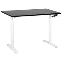 SCHREIBTISCH schwarzweiß 120/72 cm manuell höhenverstellbar Destin IV - Schwarz/Weiß, Holz (72/120/74cm) - Beliani