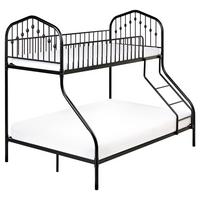 HOCHBETT 90-140/200 cm Schwarz Chamonix - Schwarz, Metall (140/200cm) - Beliani