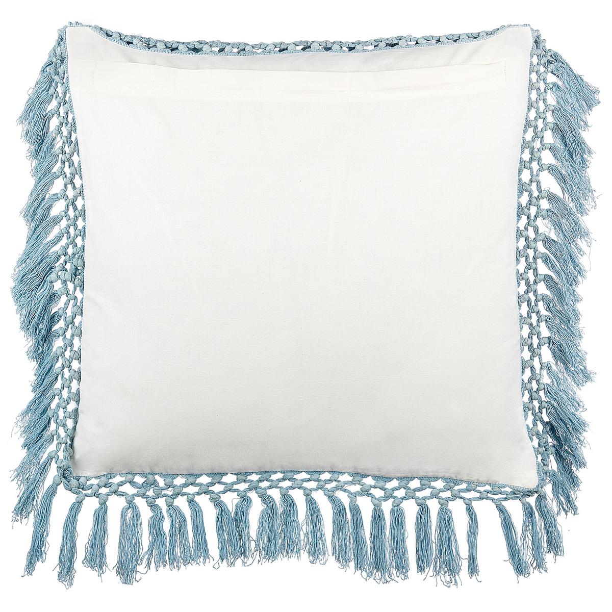 DEKOKISSEN Weiß 45/45 cm Pallida - Weiß, Naturmaterialien/Textil (45/45cm) - Beliani