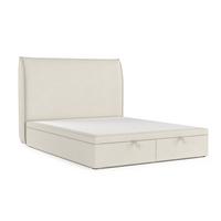 POLSTERBETT Tuvalu mit Stauraum 120/200 cm Hellbeige im Alta Stoff - Sandfarben/Schwarz, Holz/Holzwerkstoff (120/200cm) - AltaBeds