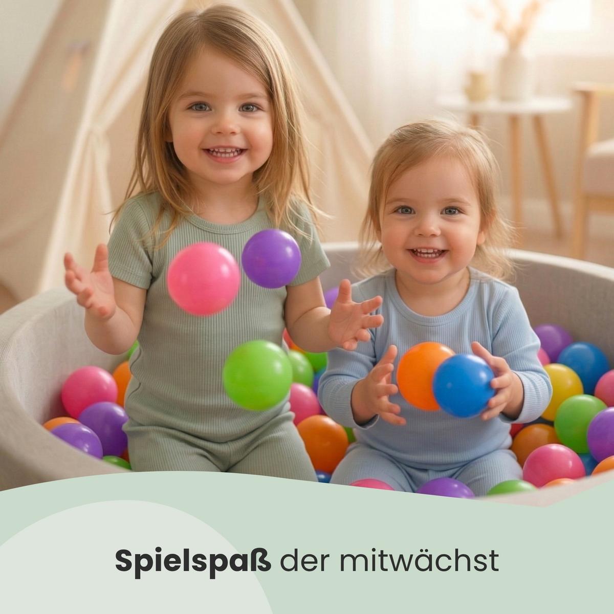 300 Bällebadbälle 6cm Pastell - Multicolor, Kunststoff (6/6/6cm) - Littletom