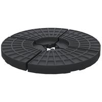 SONNENSCHIRMGEWICHT 4er-Set für Sonnenschirm mit 52 kg Wasser oder 68 kg Sand befüllbar HDPE Schwarz - Schwarz, Kunststoff (48/48cm) - Outsunny
