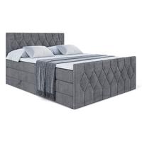 BOXSPRINGBETT VELANTO-Z KING - 180 x 200 - H3/H4 - Dunkelgrau - Dunkelgrau, Holzwerkstoff (180/200cm) - ALTDECOR