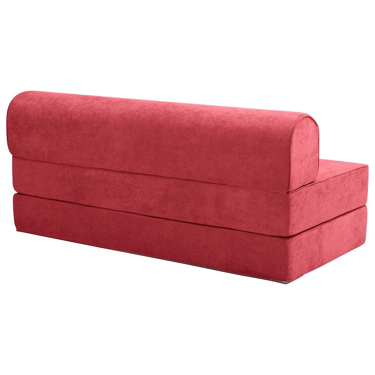 FALTSOFA Katusha Flachgewebe rot - Rot, Kunststoff (80/71/160cm) - 58aufmkessel