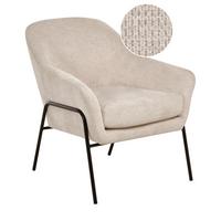 SESSEL Beige Veddige - Beige/Schwarz, Textil (74/85/82cm) - Beliani