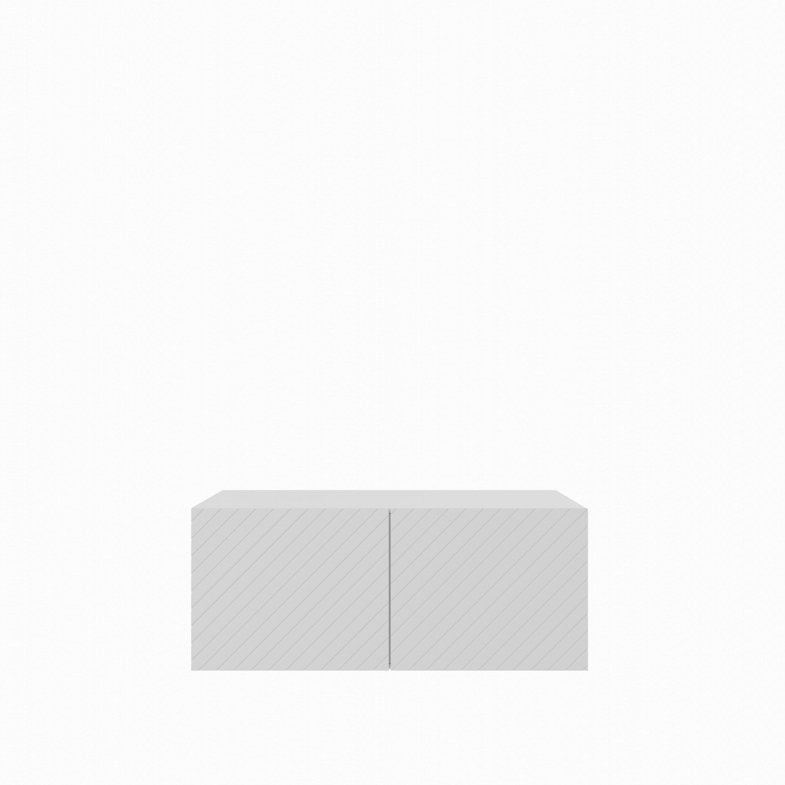 LOWBOARD CAVA 100/41/40 cm, Hängender TV-Schrank Weiß - Weiß, Holzwerkstoff (100/41/40cm) - MASSENO