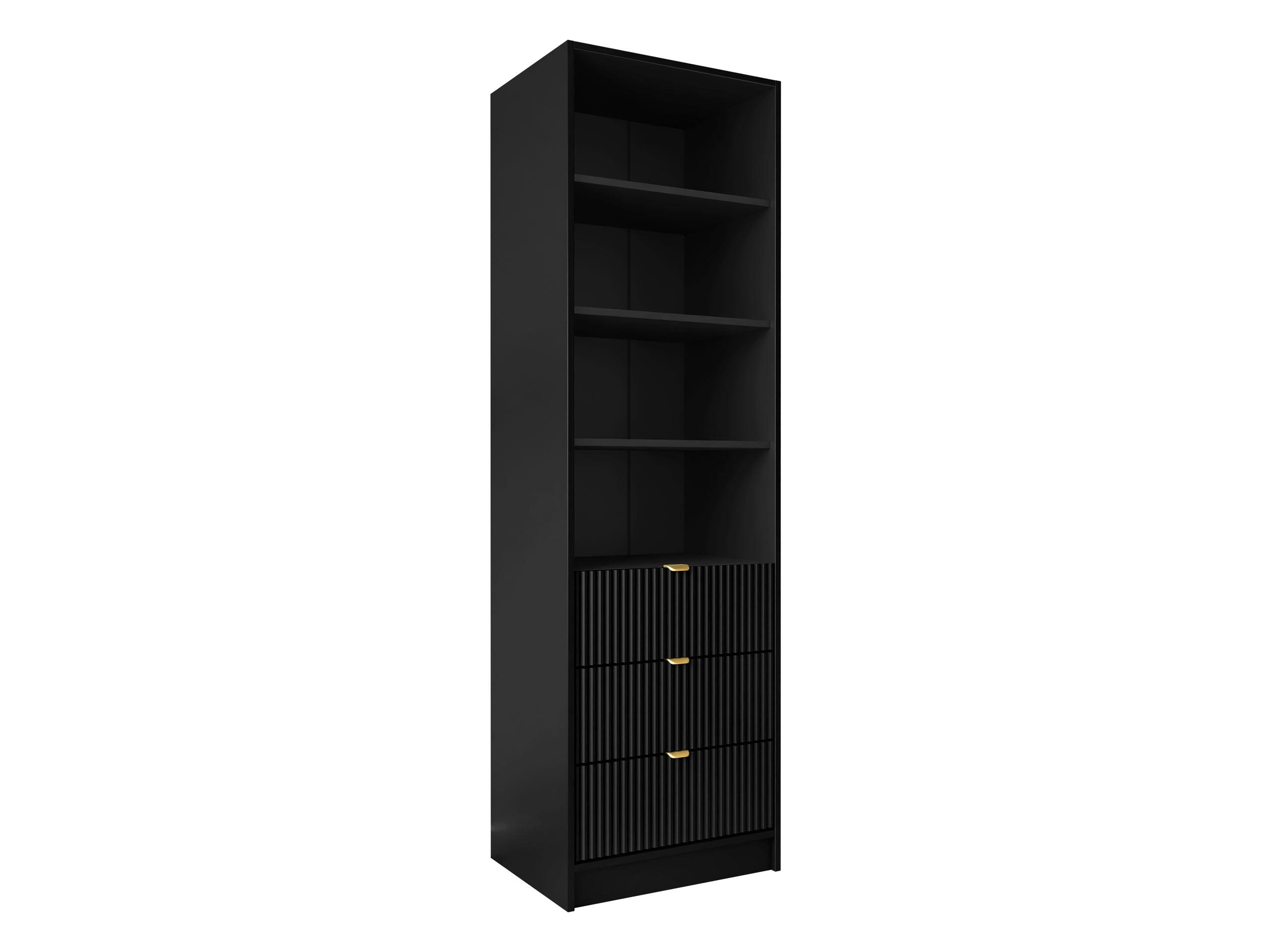 REGAL Tireno 3SZ - Goldfarben/Schwarz, Holzwerkstoff/Metall (60/180/40cm) - MIRJAN24