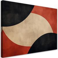 LEINWANDBILD Vintage-Stil abstrakt 60x40cm - Rot, Textil (60/40cm) - Feeby