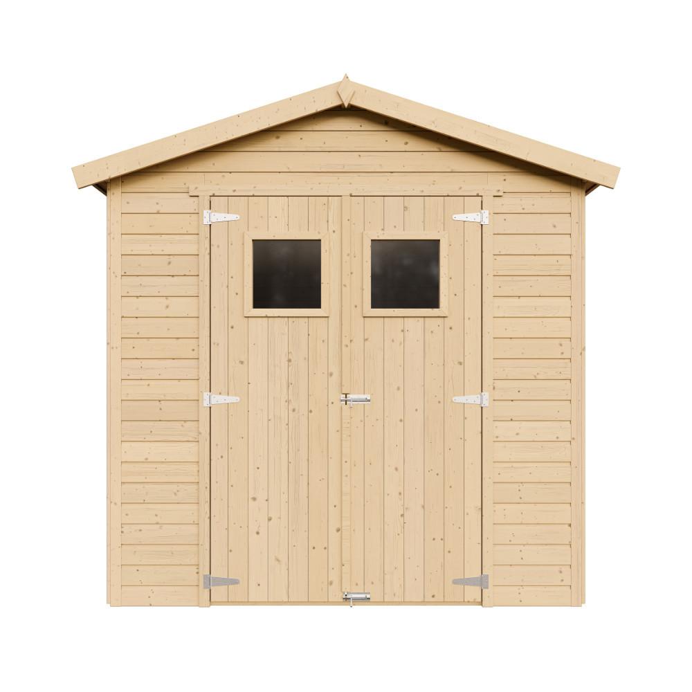 HOLZ GARTENSCHUPPEN - H228x222x233 cm/4,2 m² - M351 - Beige, Holz (233/228/199cm) - Timbela