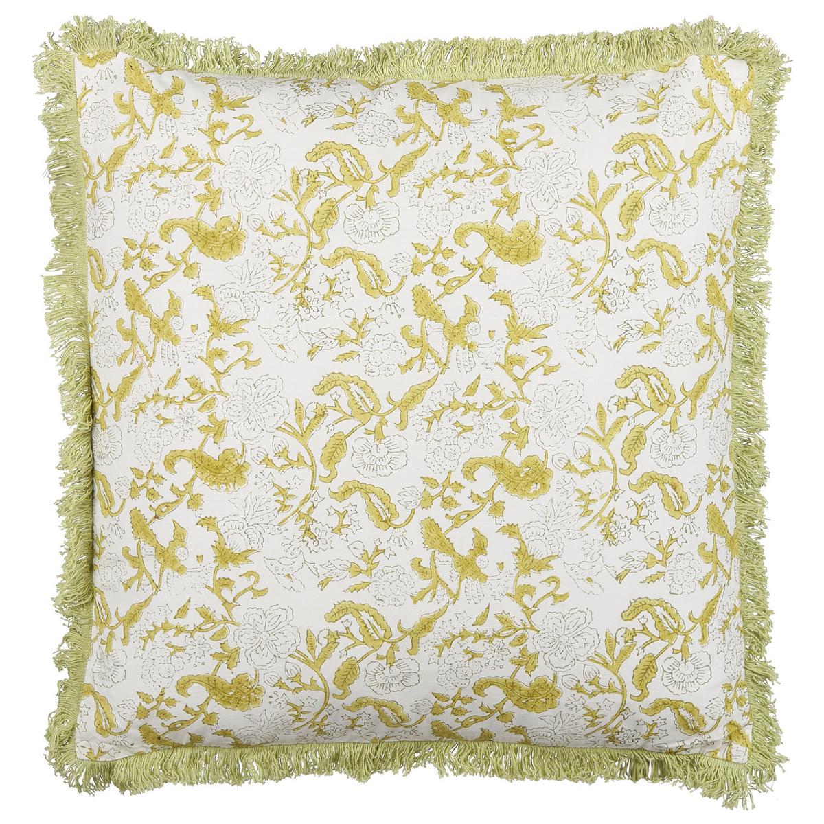 DEKOKISSEN 2er-Set Hellgrün 45/45 cm Filix - Hellgrün, Naturmaterialien/Textil (45/45cm) - Beliani