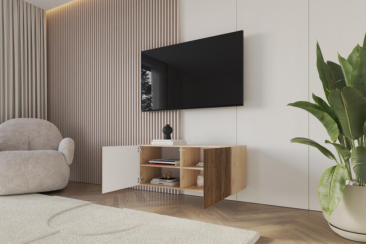 LOWBOARD NOA-2-W 100x40x40 cm - Artisan / Katania - Eiche Wotan, Holzwerkstoff (100/40/40cm) - ALTDECOR