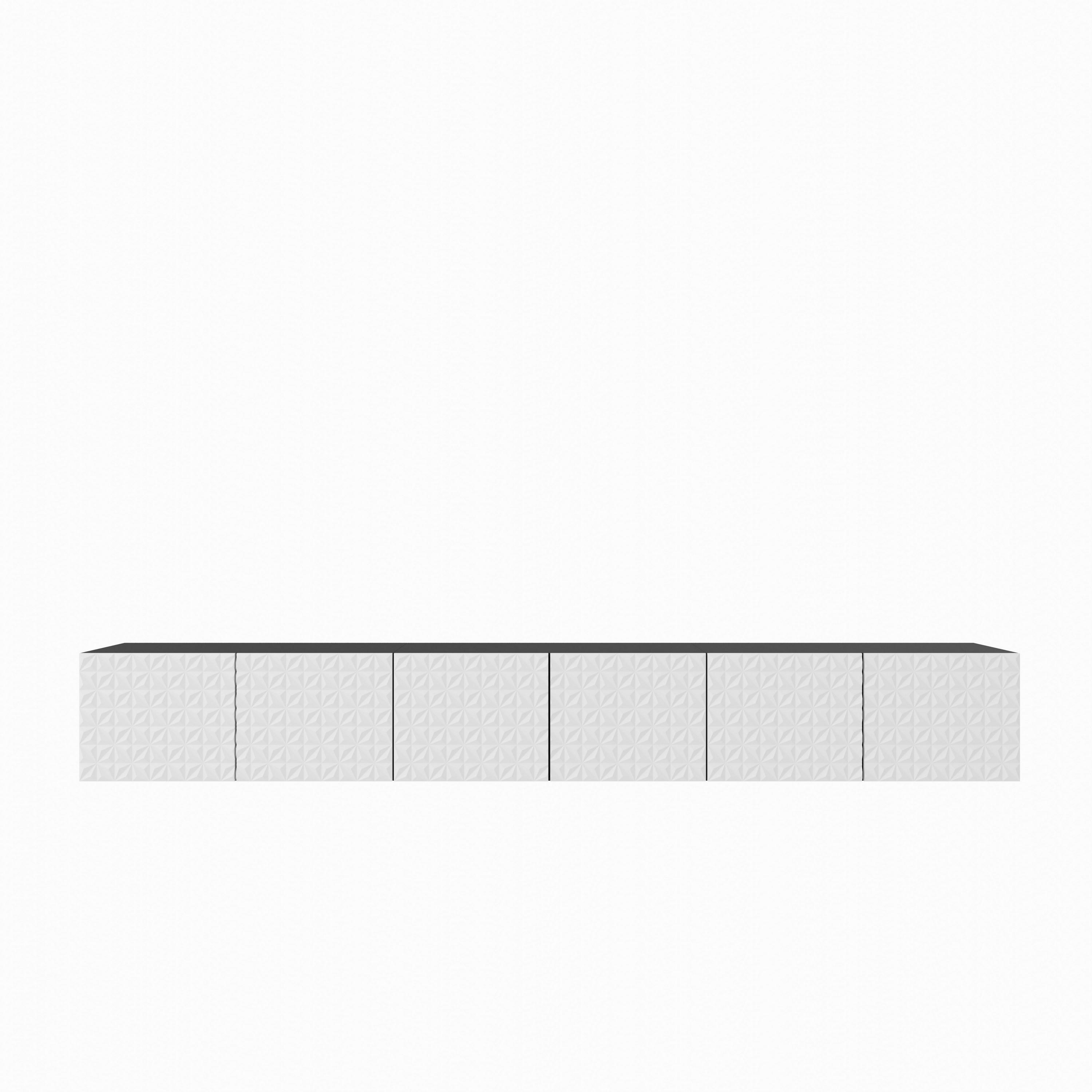 LOWBOARD ROVA 300/41/40 cm, Hängender TV-Schrank Anthrazit / Weiß - Anthrazit/Weiß, Holzwerkstoff (300/41/40cm) - MASSENO