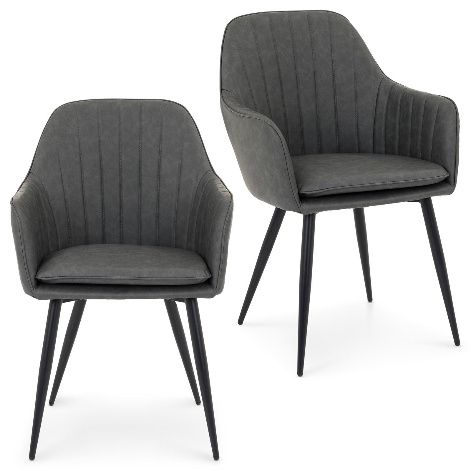 ESSZIMMERSTÜHLE ETTA 2er-Set grau - Grau, Textil (57/85/58cm) - IDIMEX