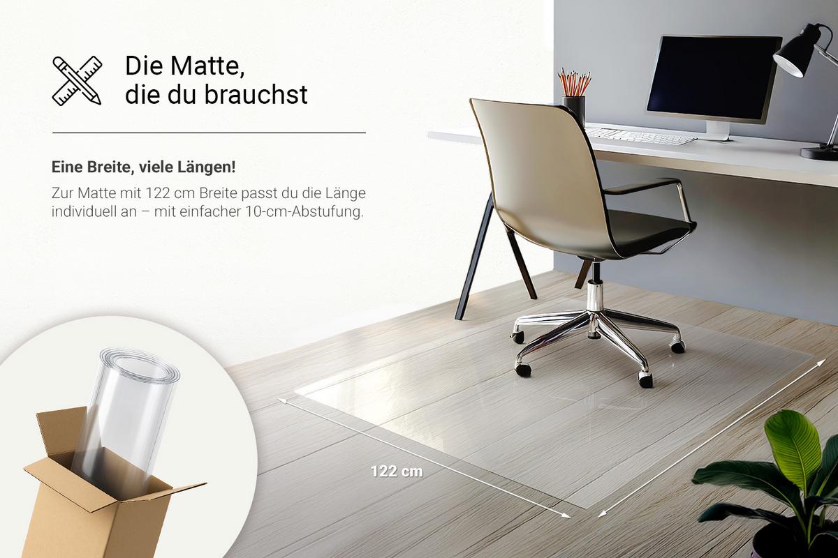 SCHUTZUNTERLAGE 122 x 20 cm – Transparente – Schutzmatte - Transparent, Kunststoff (0.2/122/20cm) - TULUP