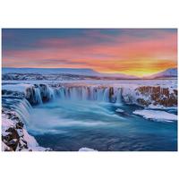 FOTOTAPETE Wasserfall Natur Blau 250x175 cm - Multicolor, Papier (250/175cm) - Wallarena