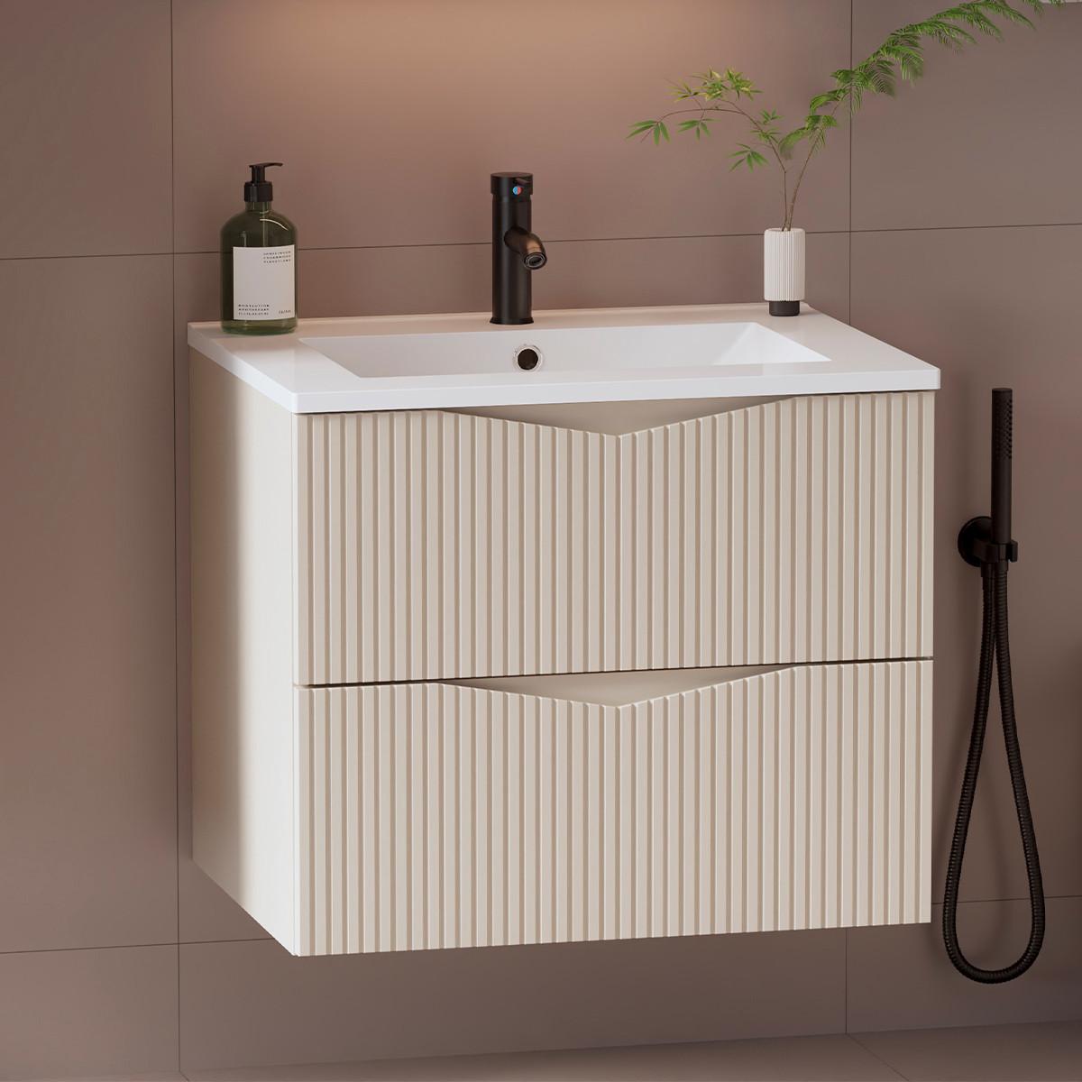 WASCHTISCH 60cm Tao Kaschmir - Beige, Holzwerkstoff (60/50/45.8cm) - Petits-meubles