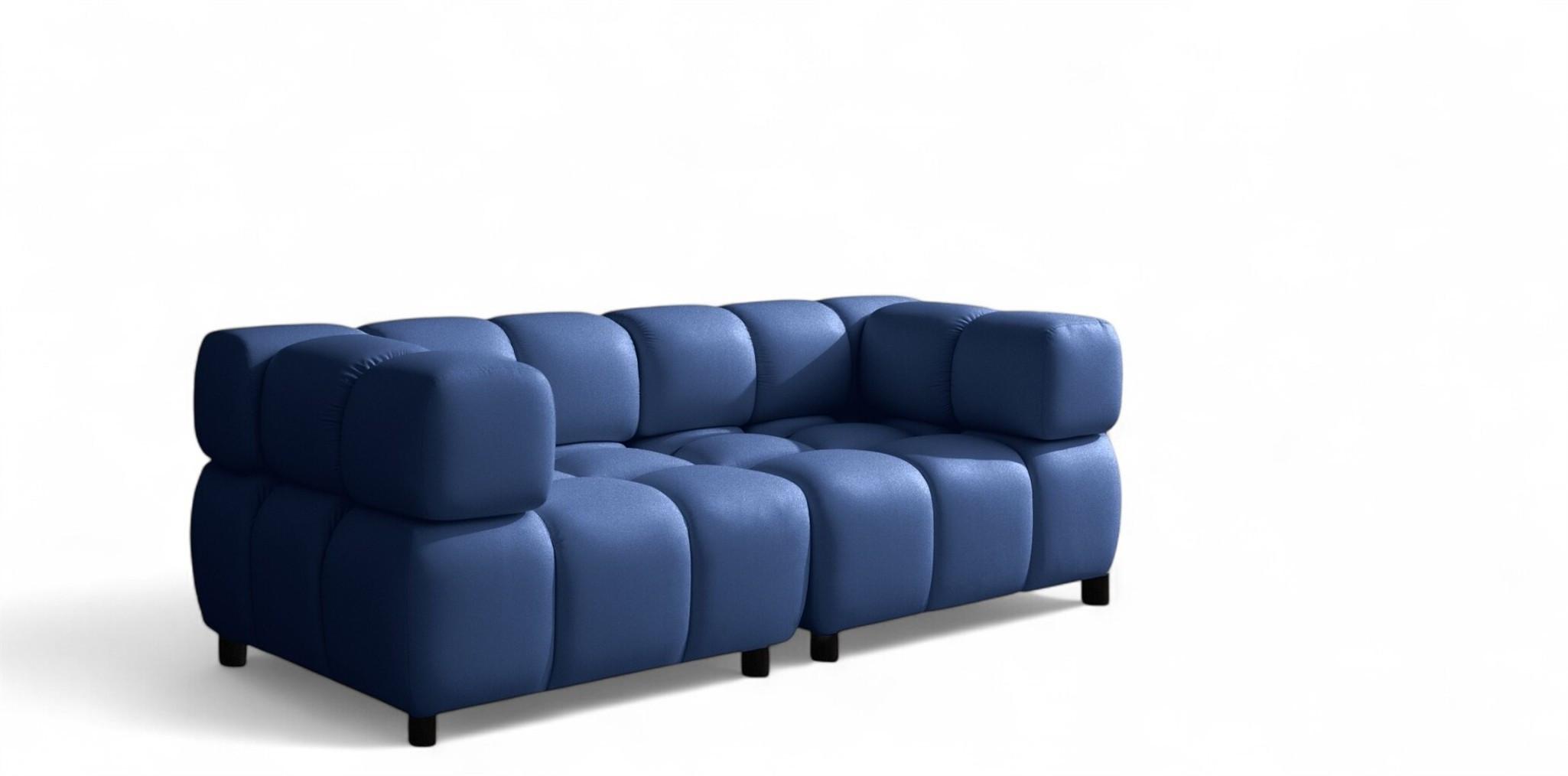 SOFA 2-sitzer Flow - Blau, Holzwerkstoff/Textil (192/71/96cm) - Fun Möbel